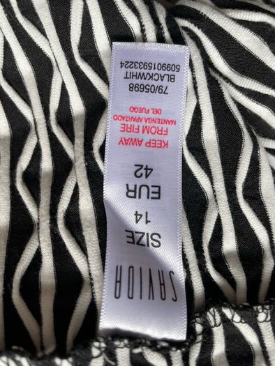 Savida black white dress size 14 New without tags