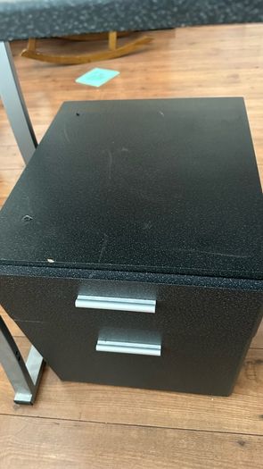 Black Ergonomic Office / Gaming Desk & Matching Under-Desk Drawer Unit