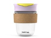 SoleCup Reusable Glass Travel Mug with Cork Band and Lid - Ice Cream