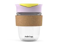 main image for ad SoleCup Reusable Glass Travel Mug with Cork Band and Lid - Ice Cream