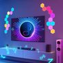 NEW SALE | Hexa Light Panels, Smart Hexagon LED Wall Lights, Wi-Fi RGBIC Music Sync Lights Work with Alexa & Google Assistant for Living Room 10 Packs Image 5