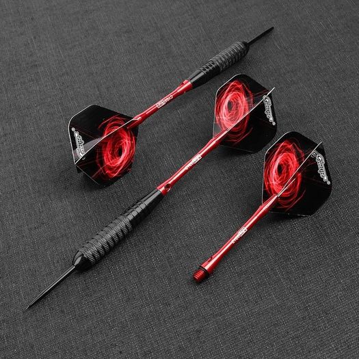 SALE | Steel tip Darts set 22/28g With Aluminium Shafts(4 Colors)+16 Protectors and Flights+Sharpener+Tool,12 Packs(4 Sets) for 4 Beginners