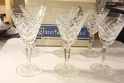 Six Waterford Crystal Wine Glasses