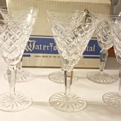 Six Waterford Crystal Wine Glasses