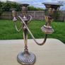 Silver-plated, three-armed candelabra Image 2