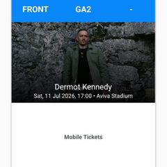 Dermot Kennedy Tickets Front Standing
