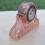 Art Deco Walther Pink Peach Glass Clock Image 2