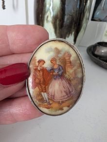 Antique rare silver brooch