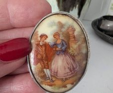 Antique rare silver brooch