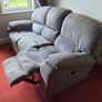 3-Seater Electric Reclining Sofa  Grey Fabric  Excellent Condition Image 3