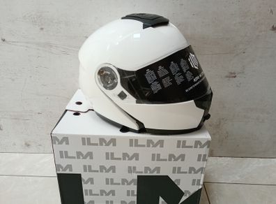 ILM Modular Motorbike Helmet White size L 59-60cm
