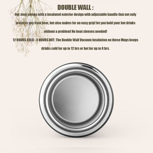 Fashion Travel Double Wall Food Grade Stainless Steel Coffee Mug Vacuum Insulation