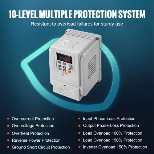 VFD 4KW 18A 5HP Variable Frequency Drive for 3-Phase Motor Speed Control