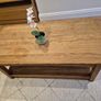 Solid Oak Coffee table with 2 drawers and storage shelf Image 4
