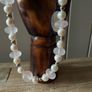 Noriko cultured pearl necklace with sterling silver and pink crystal beads new Image 2