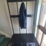 Metal Hall Coat Rack with Shoe Bench Image 2