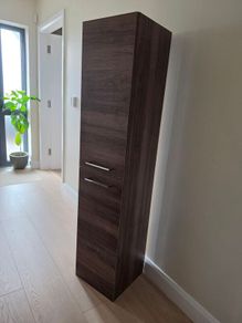 Walnut Bathroom Tall Boy Storage