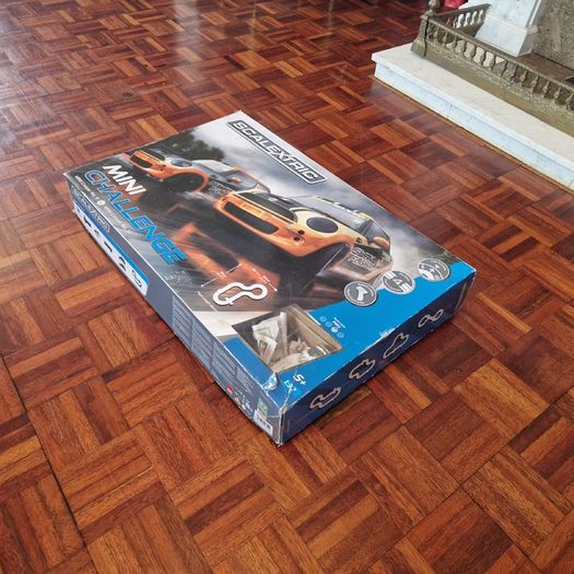 Scalextric Mini Challenge Set with extension.  Mini Cooper Edition