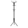 Coat Rack Stand, Coat Tree, Metal Hall Tree, Free Standing, 49 x 182 cm, 12 Hooks, for Clothes, Hats, Bags, Black Image 2