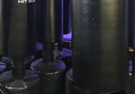HIT BOX free-standing punching bags (often called freestanding heavy bags), the type commonly used in HIIT studios, boxing fitness classes, and commercial gyms.