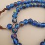 Vintage African Style Eyes Glass bead Necklace 22 inches Image 6