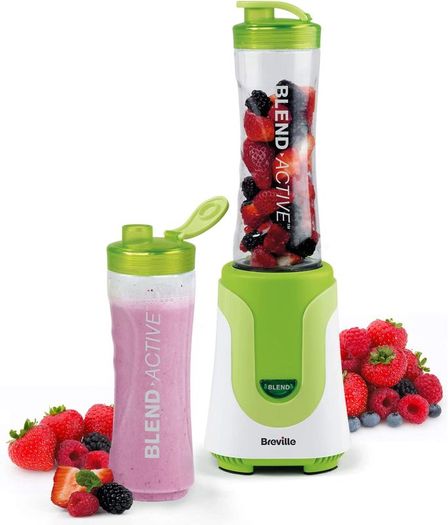 Blend Active Personal Blender & Smoothie Maker with 2 Portable Blending Bottles (600ml), 300W, Green [VBL062]