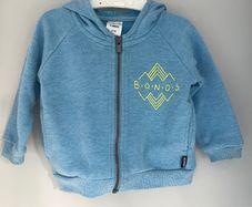 Bonds Baby blue zip up hoody top Sz 3-6mths EUC