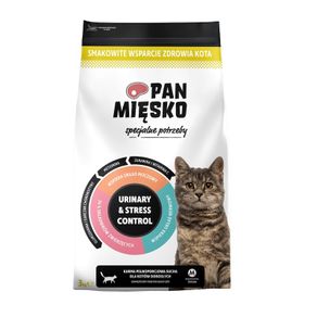 Mr Meaty Dry Cat Food - Special Needs Urinary & Stress Control Turkey with Beef - Adult Cats - Medium Kibble (M) 3kg