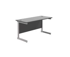 New Straight Office Desk with Cantilever Legs W1200 x D600mm - Black
