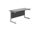 New Straight Office Desk with Cantilever Legs W1600 x D600mm - Black