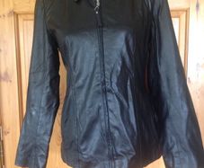 WALLIS Size 10 Leather Look Jacket