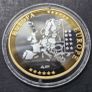 Netherlands, Nederland .999 Silver Europa Gold Gilded Coin Image 2