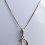 Vintage Baltic Amber Sterling Silver 925  Letter D Pendant Necklace Jewellery Length 18" - 3,1g Image 2