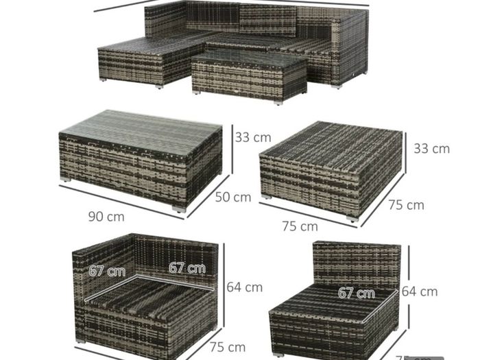 1 year old rattan sofa set