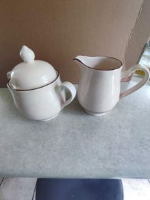 Vintage Noritake Keltcraft Nutmeg Sugar and Creamer