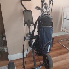 Golf Clubs and Trolley