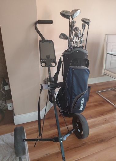 Golf Clubs and Trolley