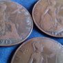 1915 George V Pennies. Image 3