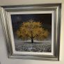 Framed Wall Art Yellow Blossom Tree Image 2