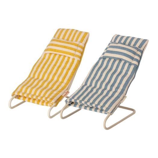 Maileg Mouse - Beach Deckchair Set