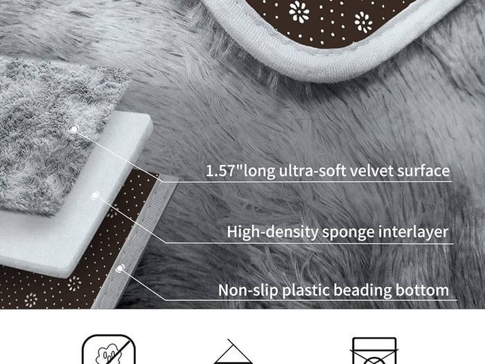 Area Rugs Soft Bedroom Carpets Anti Slip Fluffy Living RoomRug Shaggy Floor Mats Large for Bedroom MULTIPLE SIZES/COLOURS AVAILABLE