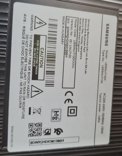 Samsung 55" Smart tv 2019