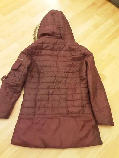 Hooded Coat/Parka Style Jacket .. Size:16 UK .. (X-LARGE) .. Colour: Wine ., FINAL Price Drop
