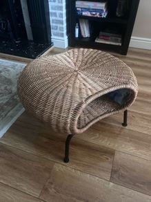 wicker footstool