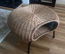 wicker footstool