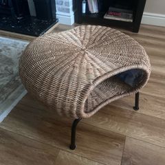 wicker footstool
