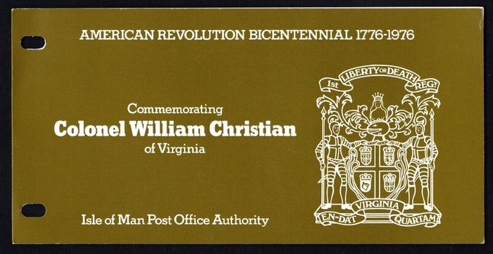 1976 Isle of Man Bicentenary of the American Revolution and Colonel William Christian Commemorative Stamp Presentation Pack