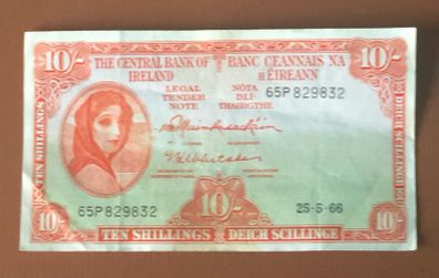 Irish 10 shilling note