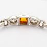 Vintage Silver, Natural Baltic Amber & CZ Bangle Image 5