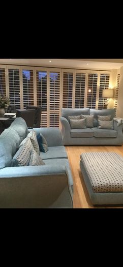 3 seater sofa and footstool